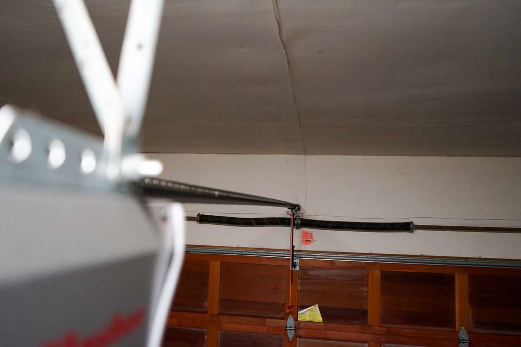 After a garage door opener replacement - image from ladder